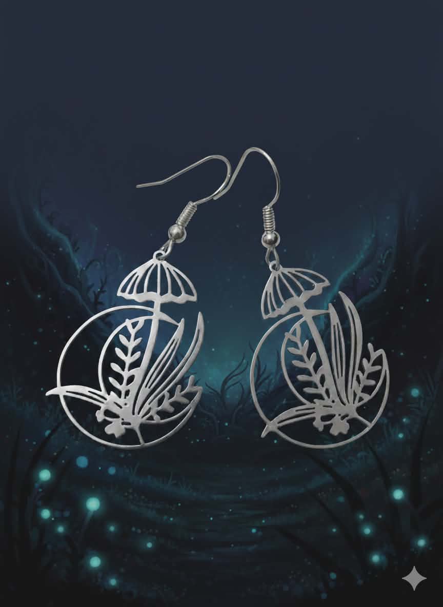 Moonlight Mushrooms Earrings